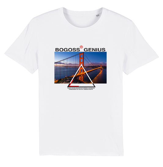 T-shirt blanc golden gate - bogossgenius