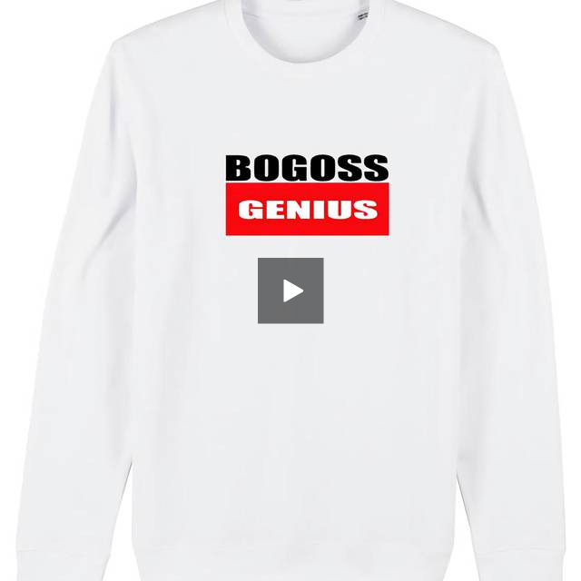 sweat blanc avec logo - bogossgenius