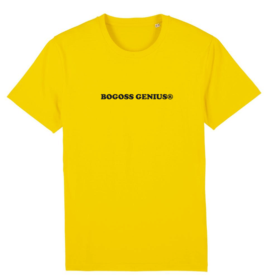 GOLDEN YELLOW T-SHIRT BOGOSS GENIUS® LOGO IMPRIMÉ - bogossgenius