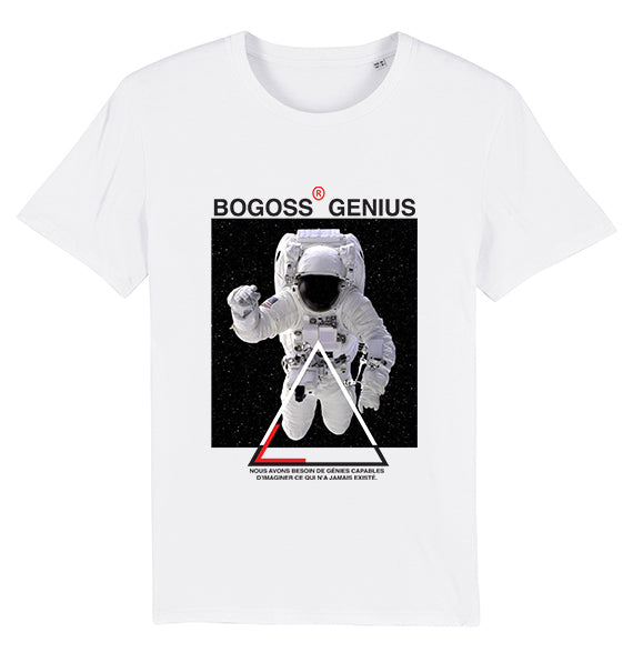 Tee-shirt blanc Astronaute espace - bogossgenius