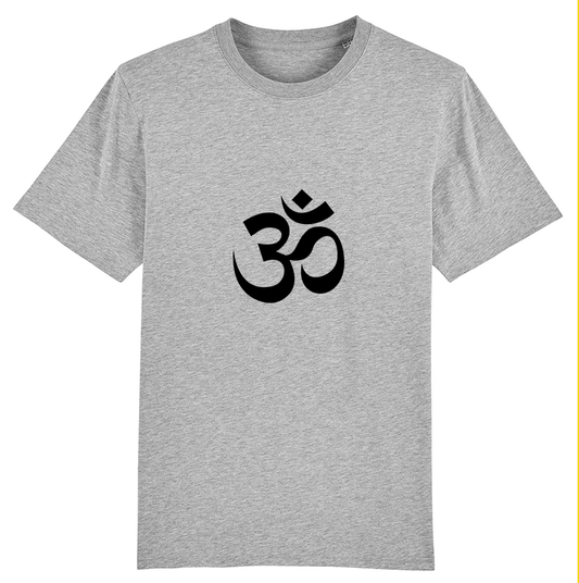 TEE SHIRT GRIS HOMME COTON BIO AUM YOGA - bogossgenius