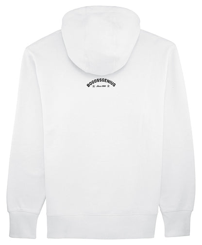 Sweatshirt blanc à capuche bogossgenius 1999 - bogossgenius
