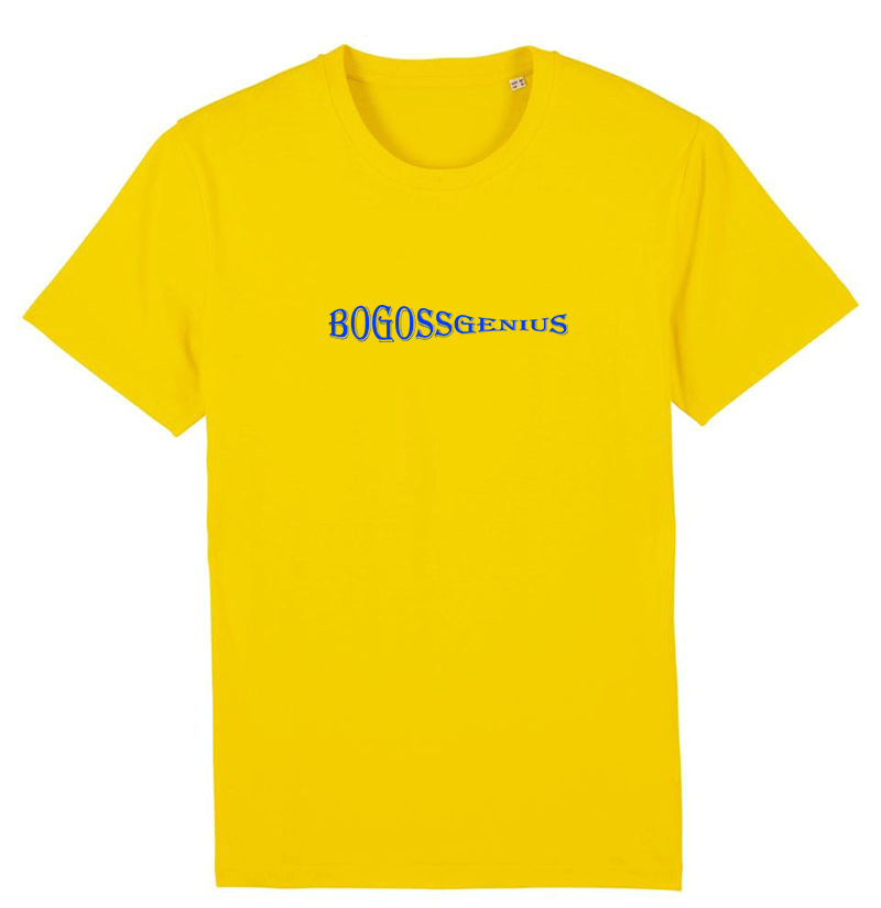 t-shirt jaune poisson marquage horizontale - bogossgenius