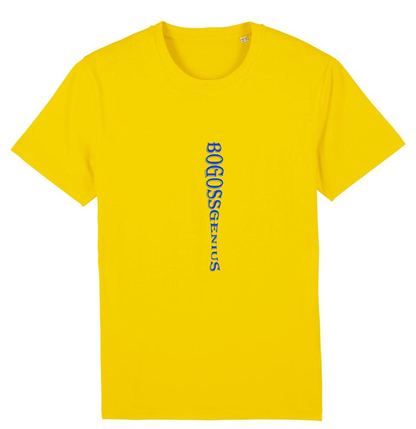 Tee-shirt jaune poisson marquage verticale - bogossgenius