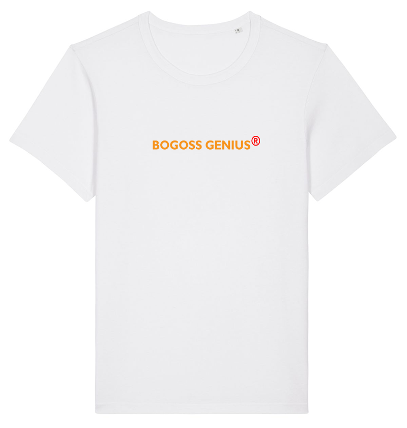 T-shirt blanc en coton bio logo brand BG