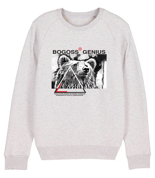 sweat-shirt bear imprimé bg - bogossgenius