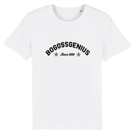 T-shirt blanc bogossgenius name noir et vert - bogossgenius