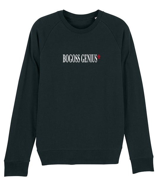 Sweat ras le cou Bogoss Genius® imprimé blanc - bogossgenius