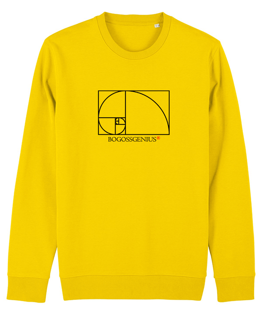 SWEAT JAUNE HOMME BOGOSSGENIUS® LE NOMBRE D'OR - bogossgenius