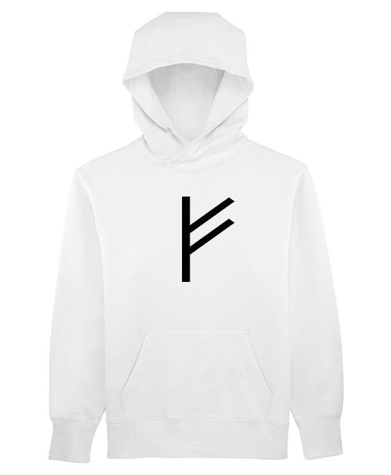 Richesse rune Feoh sweatshirt blanc bogossgenius® - bogossgenius