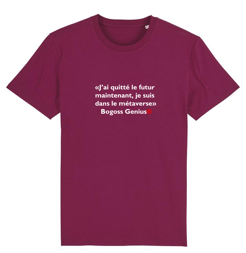 T-shirt pourpre Bogoss Genius® à message