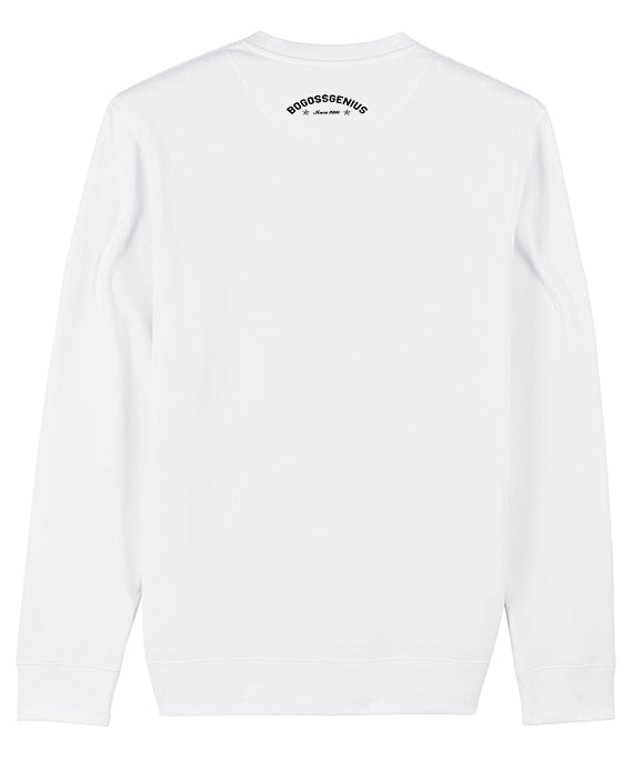 sweatshirt blanc bogossgenius® - bogossgenius
