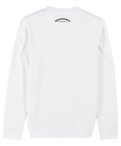 sweatshirt blanc bogossgenius® - bogossgenius