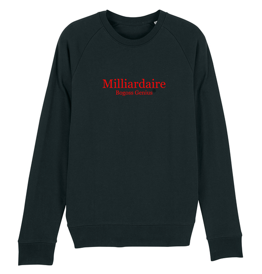 Sweat-shirt noir col rond-Milliardaire - bogossgenius