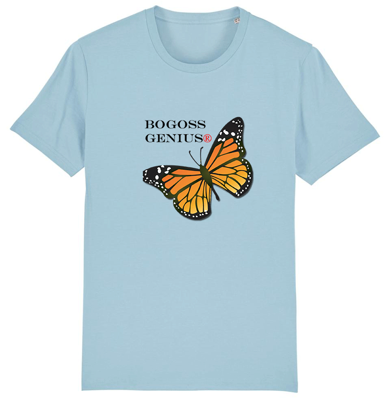 T-shirt mixte sky blue imprimé papillon Bogoss Genius®