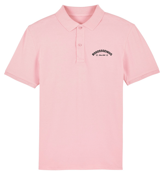 POLO A MANCHES COURTES HOMME ROSE COTTON PINK - bogossgenius