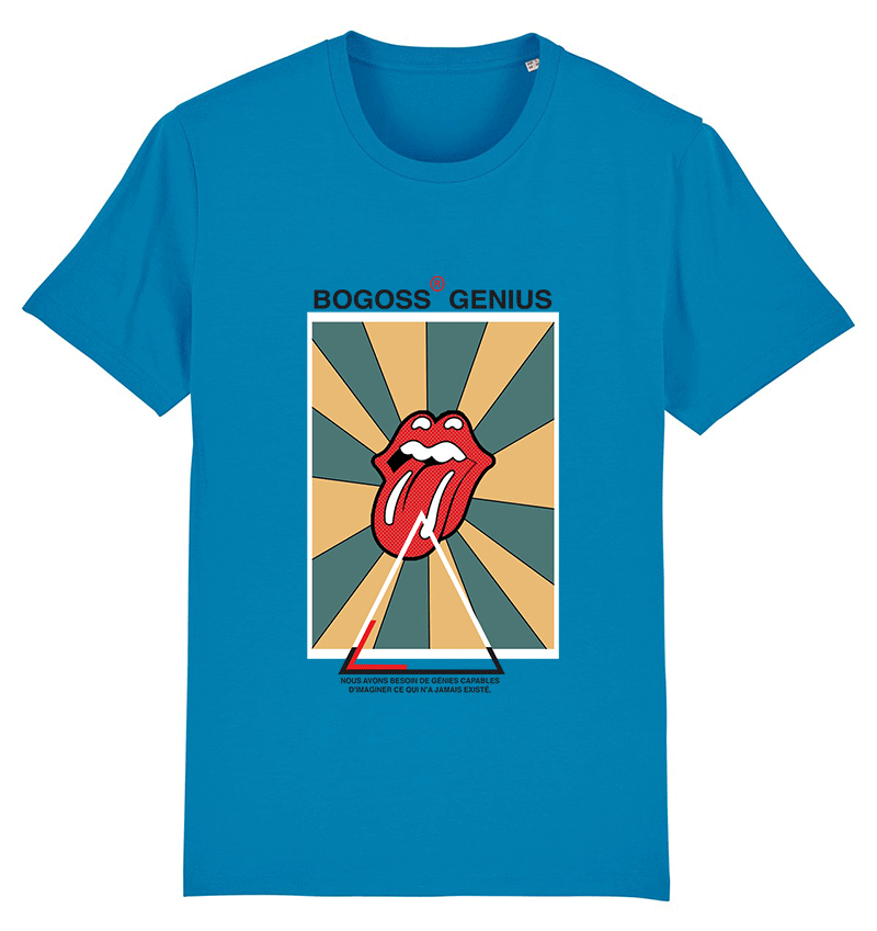 The Rolling Stones Tee shirt bleu - bogossgenius