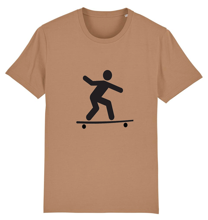 Skateboard icon t-shirt camel imprimé - bogossgenius