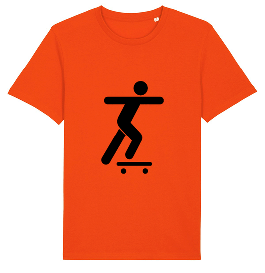 Icon skateboard tee-shirt orange tanger - bogossgenius