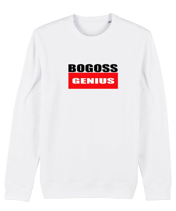 sweat blanc avec logo - bogossgenius