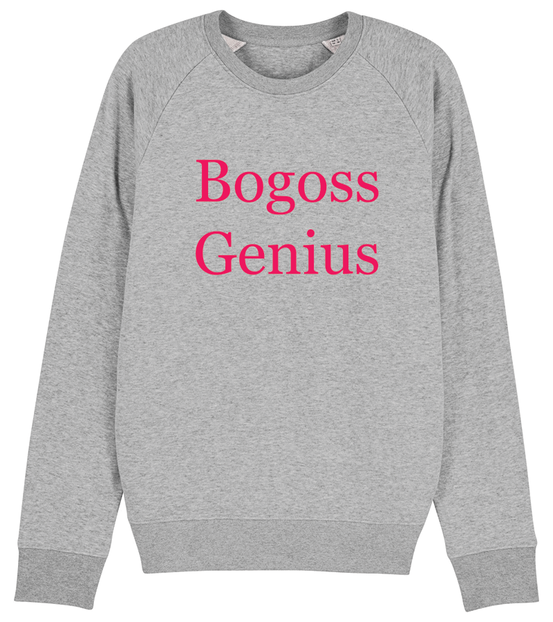Sweat-shirt mixte gris-BG Pink - bogossgenius