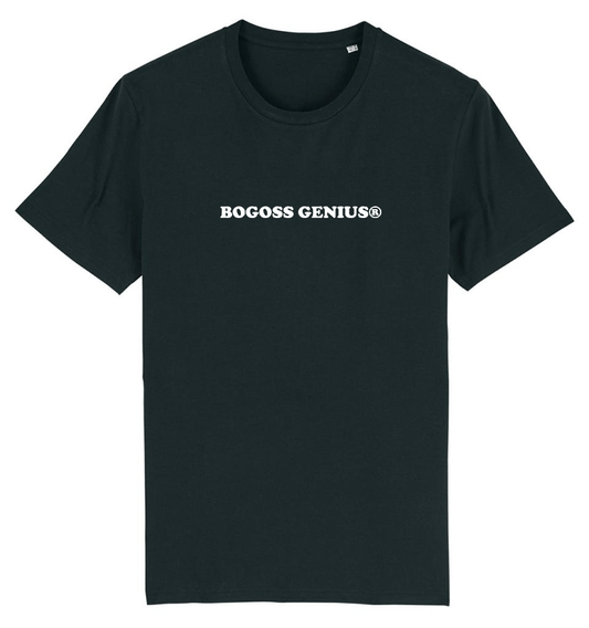 TEE SHIRT NOIR BOGOSS GENIUS® LOGO BLANC - bogossgenius