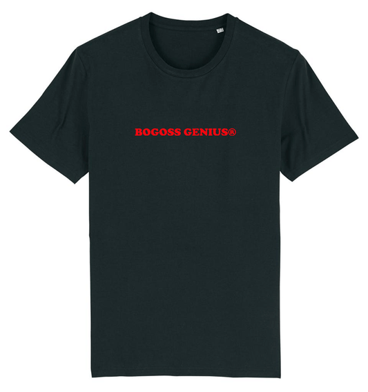 TEE SHIRT NOIR BOGOSS GENIUS® LOGO ROUGE - bogossgenius