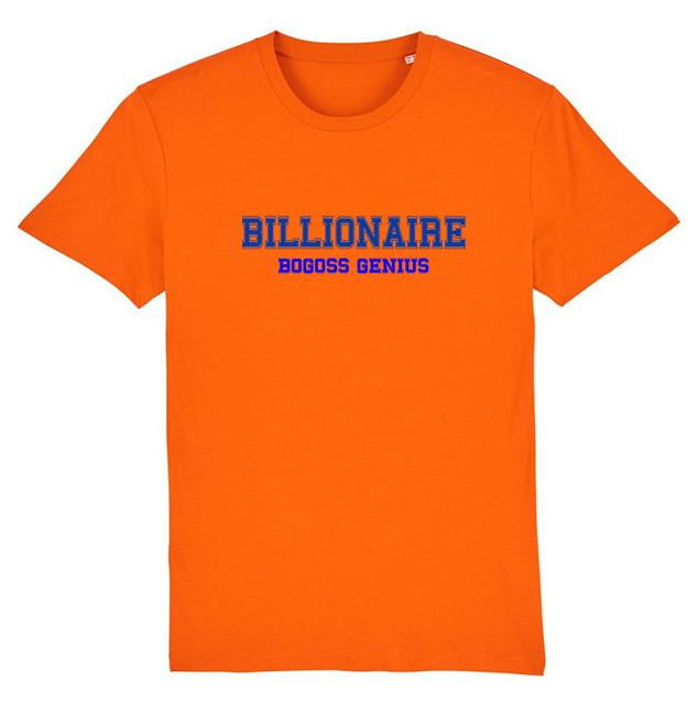 BOGOSSGENIUS T-shirt Orange Billionaire - bogossgenius