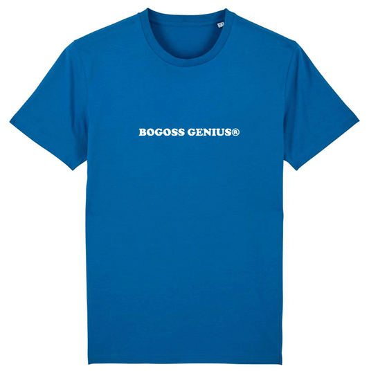 BOGOSSGENIUS® WHITE BOX LOGO T-SHIRT ROYAL BLUE - bogossgenius