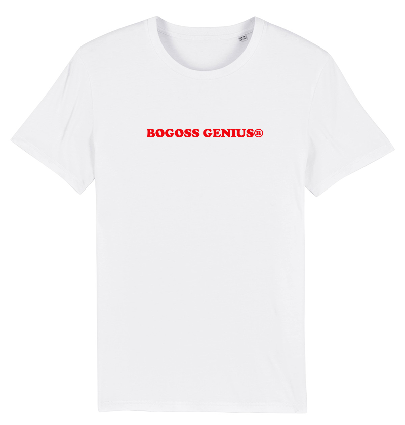 T-shirt blanc logo rouge Bogoss Genius® - bogossgenius
