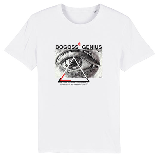 T-shirt blanc BG x Esher eye - bogossgenius