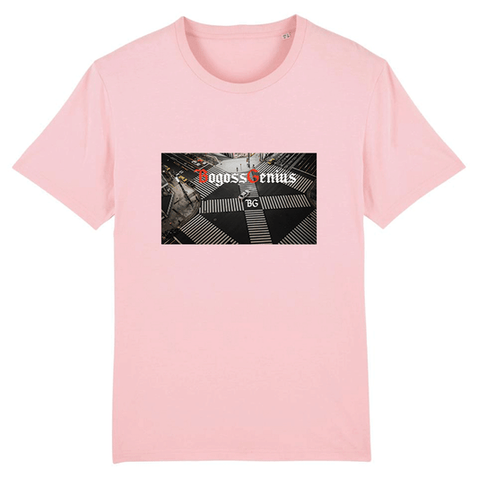 Tokyo street Shibuya tee shirt pink BG - bogossgenius