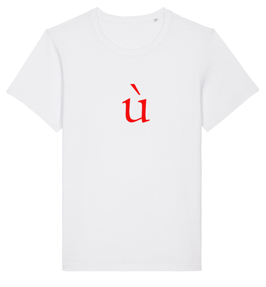 T-SHIRT BLANC IMPRIMÉ ROUGE Ù - bogossgenius